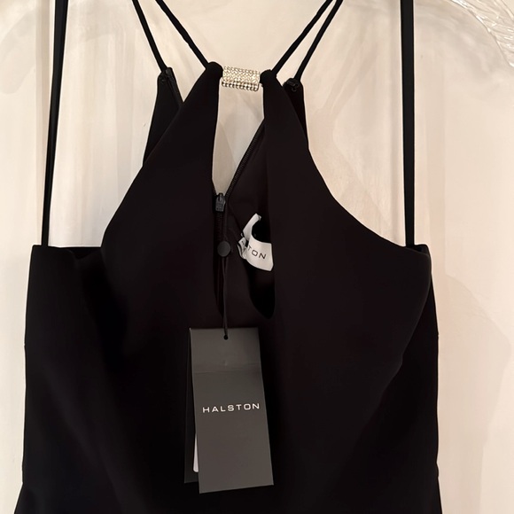 NWT ❣️ Halston Ema Cutout Wide-Leg Halter Jumpsuit Size 2 - Picture 8 of 9